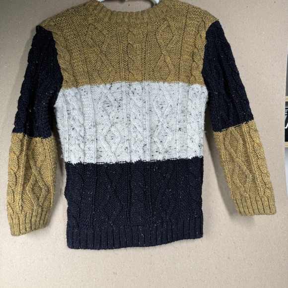 Marks & Spencer Toddler Cable Knit Chunky Sweater Tri Color Neutral 2-3 Yrs - Picture 2 of 7